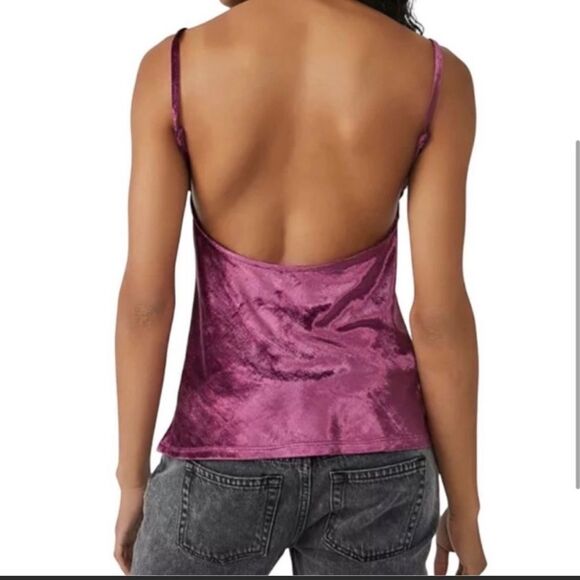 New Free People All Night Velvet Tunic Size Large Women’s Fig Jam - Picture 2 of 3